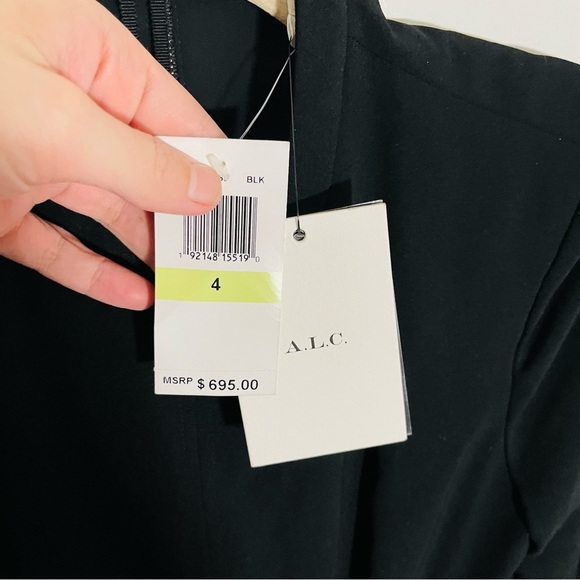 NWT A.L.C. Gabriela Cutout Jumpsuit Long Sleeve Black - Picture 7 of 8